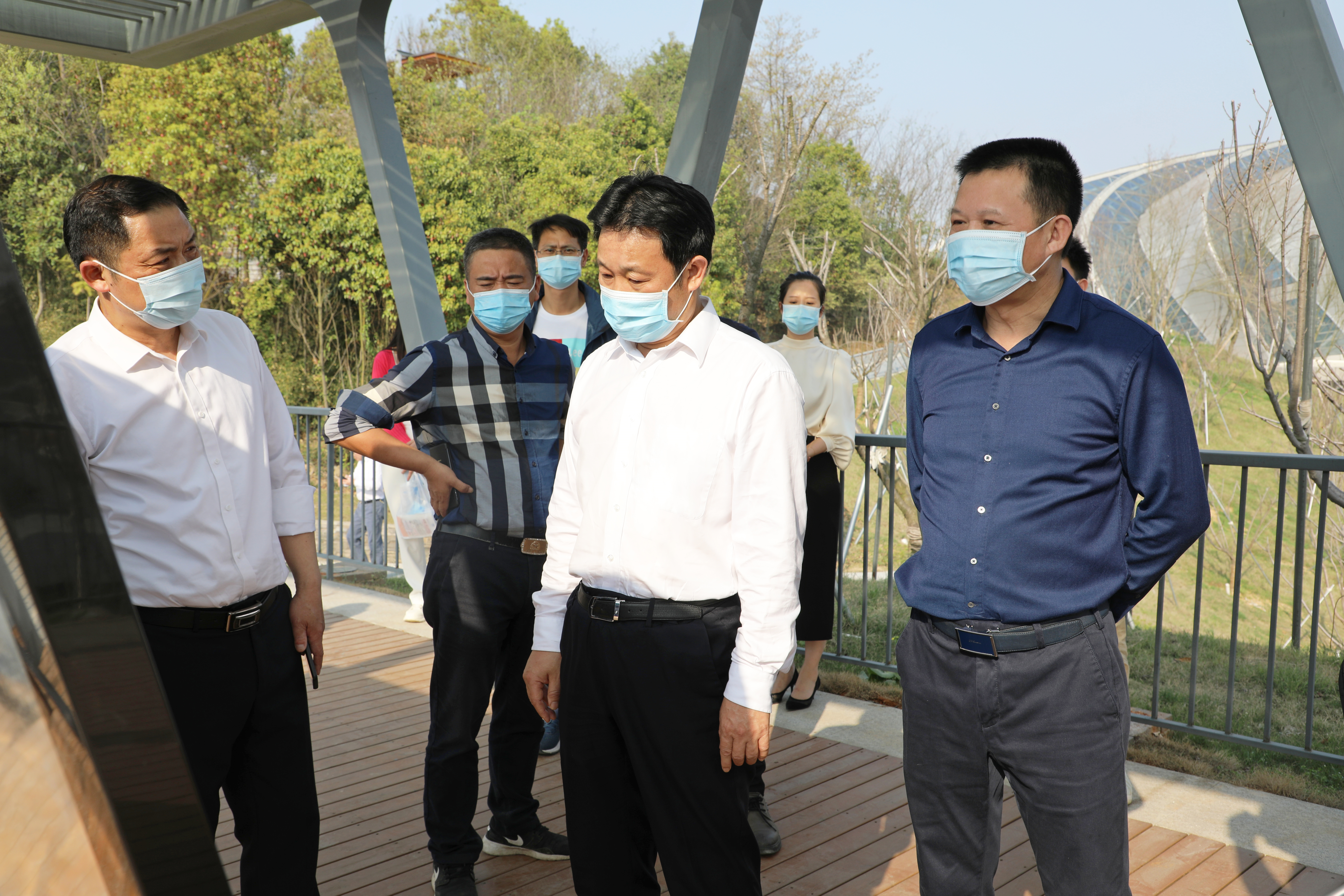 3月15日，市委副書記、湖南省第十四屆運動會，第十一屆殘疾人運動會岳陽市籌備委員會執(zhí)行主任李摯調(diào)研第十四屆省運會部分場館建設(shè)項目。.jpg